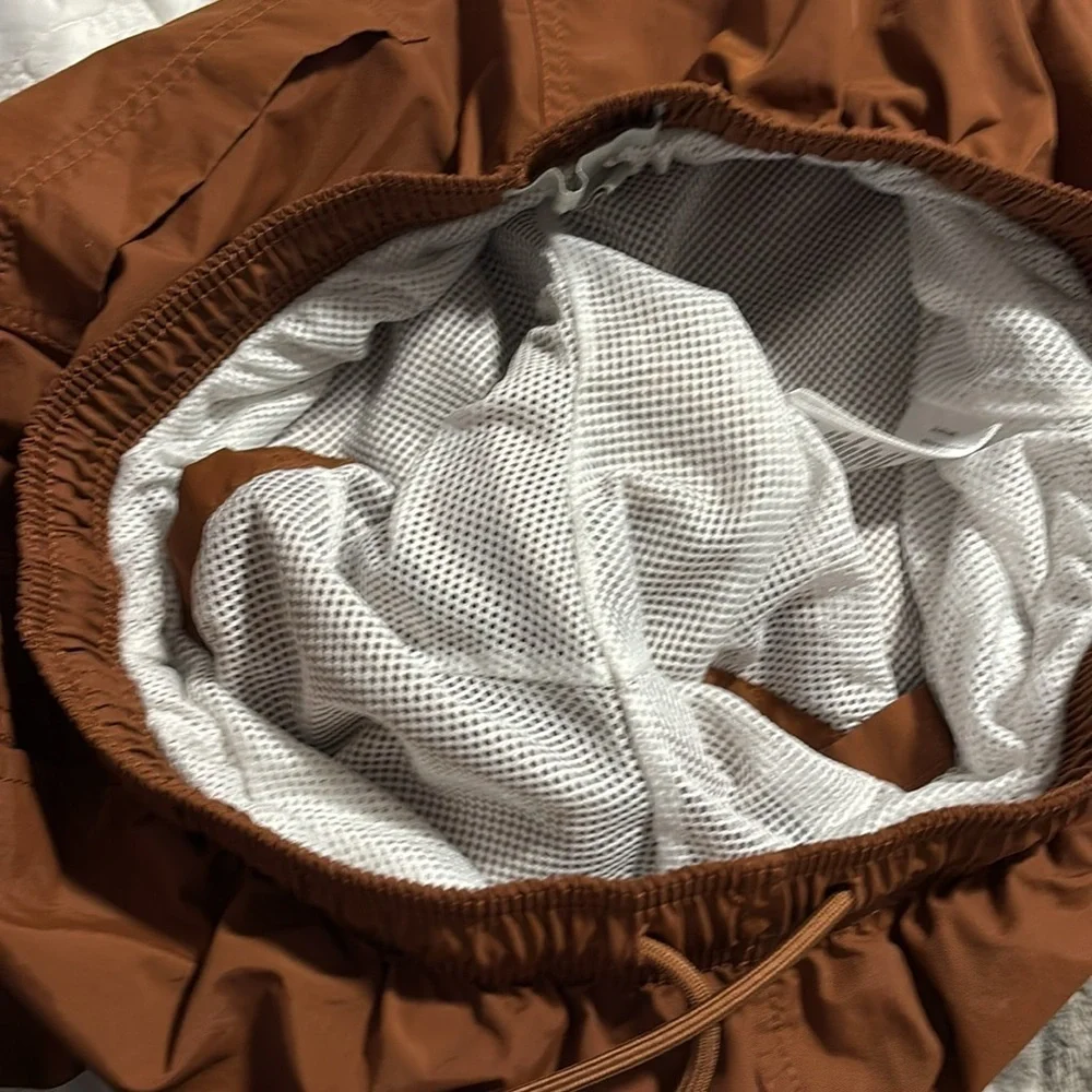 Brown Casual Swim Trunks